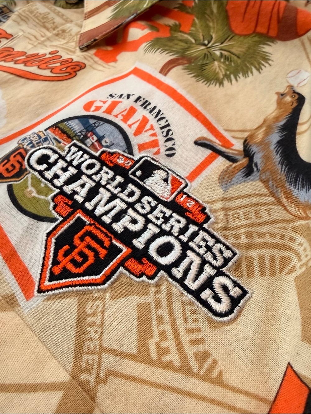 Reyn Spooner SF Giants 2012 World Series Champions Hawaiian MLB Shirt Men's Med